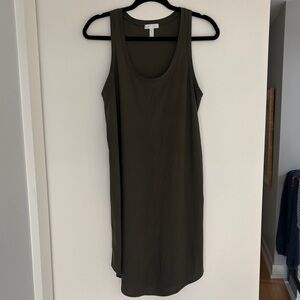 Leith Dark Olive Sleeveless Mini Dress